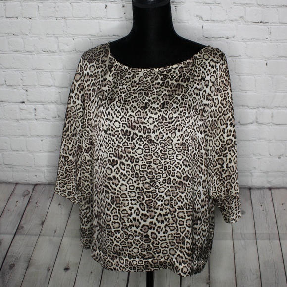Jones New York Tops - Jones New York Leopard Print Top Blouse Size 12